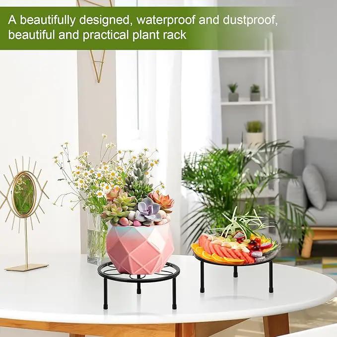 ESRICH Plant Stands, Metal Plant Stands Indoor, Plant Stand,Heavy Duty Plant Stands for Multiple Plant , Anti-Rust Iron Plant Pot Shelffor Planter, Potted Plant Holder for Garden Home ( 2 Pack 7.8in) by GreenHaven Gardens