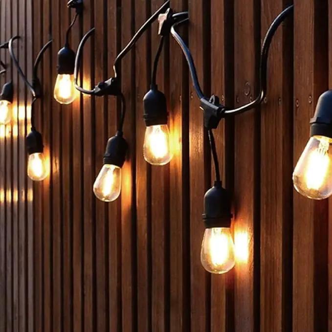 Meconard 24 Pack LED S14 Replacement Light Bulbs, Shatterproof Outdoor 1 Watt to Replace 11Watts String Incandescent Bulb, E26 Regular Medium Screw Base, 2200K Warm White, Non-Dimmable by GreenHaven Gardens