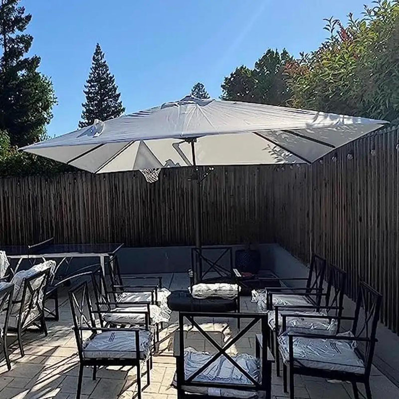 PURPLE LEAF 9 Feet Patio Umbrella Outdoor Cantilever Square Umbrella Aluminum Offset Umbrella with 360-degree Rotation for Garden Deck Pool Patio, White by GreenHaven Gardens