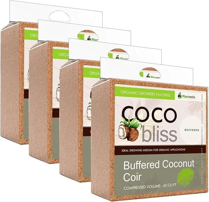 Buffered Coco Bliss (40lbs) - 100% Buffered Coco Coir - Organic Coco Coir for Plants, Garden Soil, & Potting Mixes - Coconut Fiber Substrate Mixes with Potting Soil for Indoor Plants & Outdoor Plants by GreenHaven Gardens