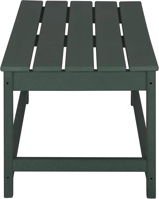 WO Home Furniture Adirondack Chairs Table Set of 3 PCS Outdoor Folding Chairs Coffee Table Weather/UV Resistant for Lawn, Garden, Bon Fire, Balcony (Dark Green) by GreenHaven Gardens