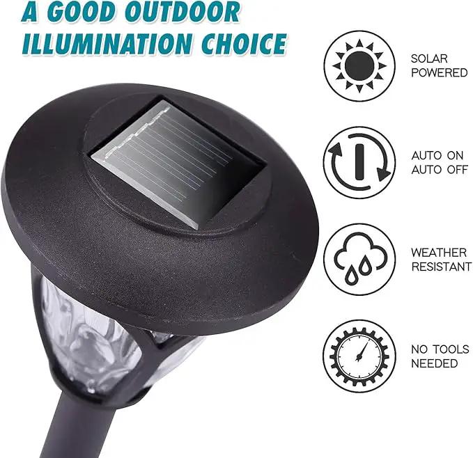 HECARIM Solar Lights Outdoor, 10 Pack Solar Pathway Lights, Solar Powered Garden Lights, Waterproof LED Solar Landscape Lights for Walkway, Pathway, Lawn, Yard and Driveway… by GreenHaven Gardens