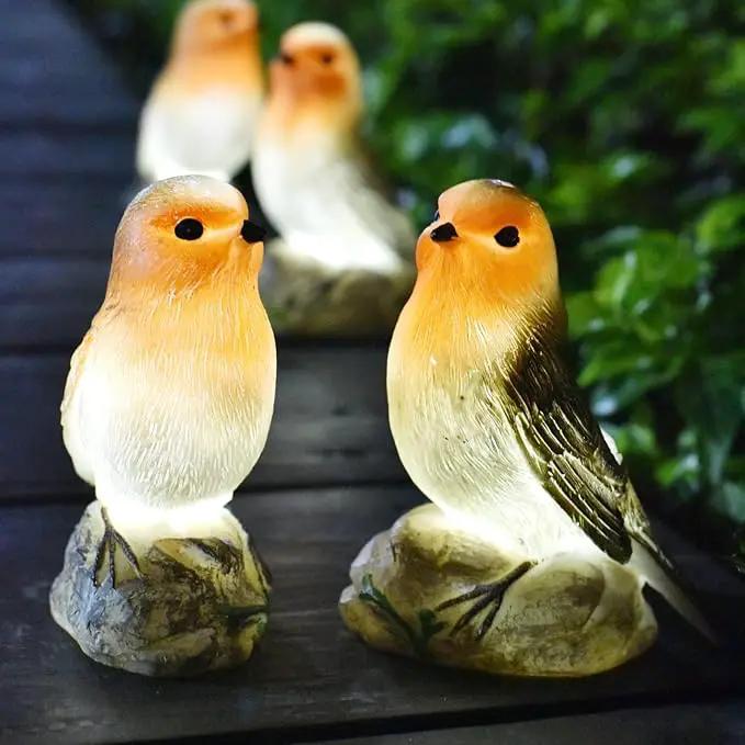 Solar Garden Outdoor Statues Bird Lights, Cute Birds Garden Decor for Outside, Christmas Birthday Gifts for Women, Unique Mother Grandma Housewarming Gifts and Yard Decoration by GreenHaven Gardens