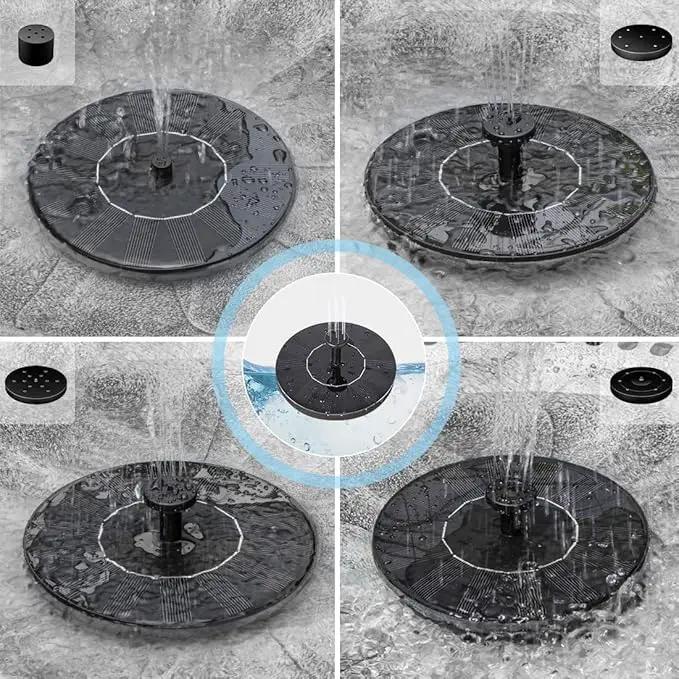 VIVOHOME Polyresin Antique Outdoor Gray Garden Bird Bath and Solar Powered Round Pond Fountain Combo Set by GreenHaven Gardens