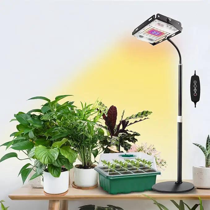 LBW Grow Light for Indoor Plants, Full Spectrum Desk LED Plant Light, Small Grow Lamp with 4H/8H/12H Timer, 6-Level Brightness, Height Adjustable, Flexible Gooseneck, Ideal for Indoor Growth by GreenHaven Gardens