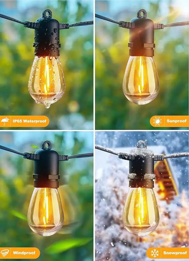 Brightown Outdoor String Lights 35FT with 10+1 Shatterproof Edison Bulbs, Waterproof Hanging Patio Lights Outside for Backyard Deck Garden Party Xmas Decor, 2700K by GreenHaven Gardens