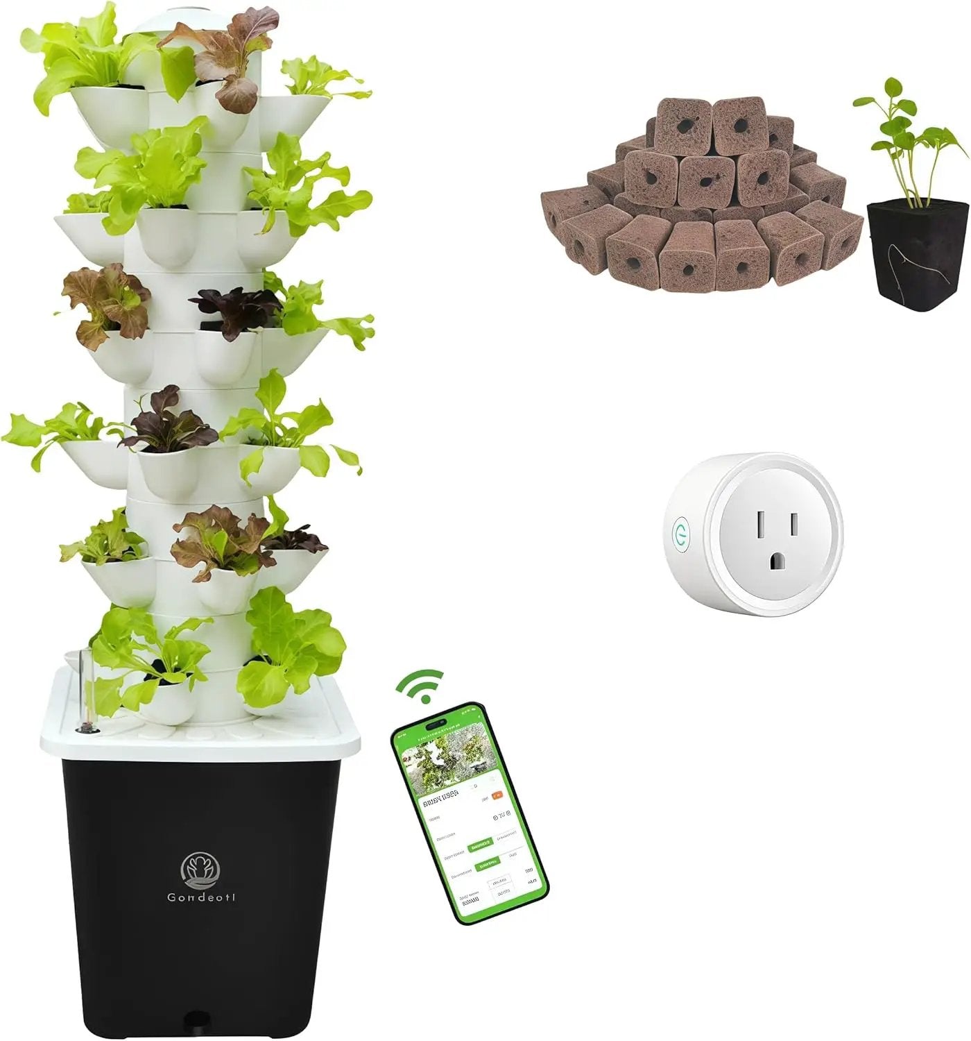Hydroponic Growing System,Hydroponic Vertical Garden,Indoor Smart hydroponic Vegetable System, 30 Pods,Plant Germination kit with Pump System, Auto Timer, Beginner kit by GreenHaven Gardens