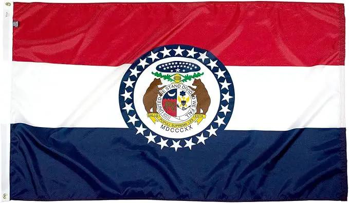 FlagSource Missouri Nylon State Flag, Made in the USA, 4x6' by GreenHaven Gardens
