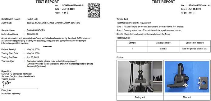 Heavy Duty Black Swing Hangers Screws Bolts Included Over 5000 lb Capacity Playground Porch Yoga Seat Trapeze Wooden Sets Indoor Outdoor (4 Pack) by GreenHaven Gardens