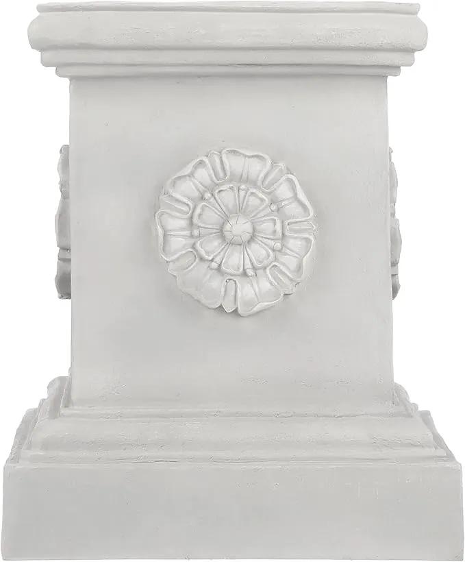 Design Toscano CL5193 English Rosette Sculptural Garden Plinth Base Statuary Pedestal, Grande, antique stone by GreenHaven Gardens