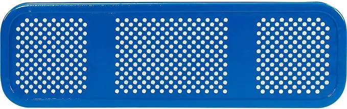 Global Industrial 46" Square Picnic Table, Perforated Metal, Blue Thermoplastic Coating, Attached Benches, 1-1/2” Umbrella Pole Hole, Outdoor-Rated, 1200 lb Capacity by GreenHaven Gardens