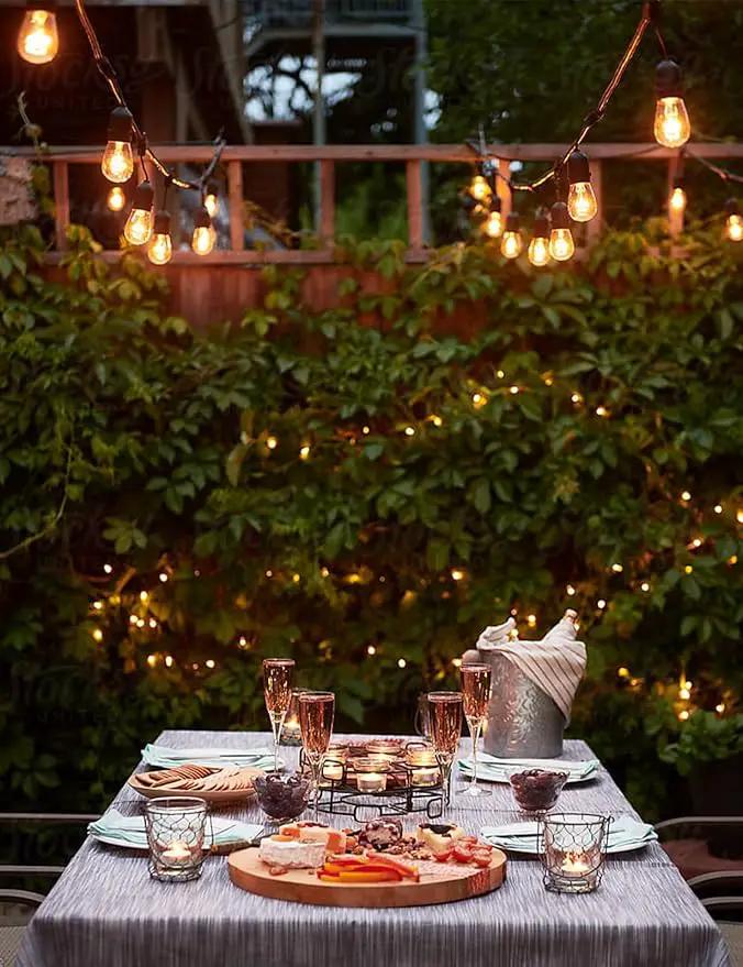 Svater Outdoor Led String Lights 75 FT, Patio Lights for Outside with 26pcs S14 Shatterproof Bulbs, IP65 Waterproof Commercial Grade Market Light, 1 Watt E26 Dimmable 2700K Warm White by GreenHaven Gardens