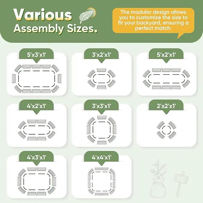 KING BIRD Raised Garden Bed Kit 2025 Upgraded Modular DIY Galvanized Planter Garden Box Outdoor for Gardening, Vegetables, Flowers, Elegant Roman Column Design, 71x24x12 in, Dark Grey by GreenHaven Gardens