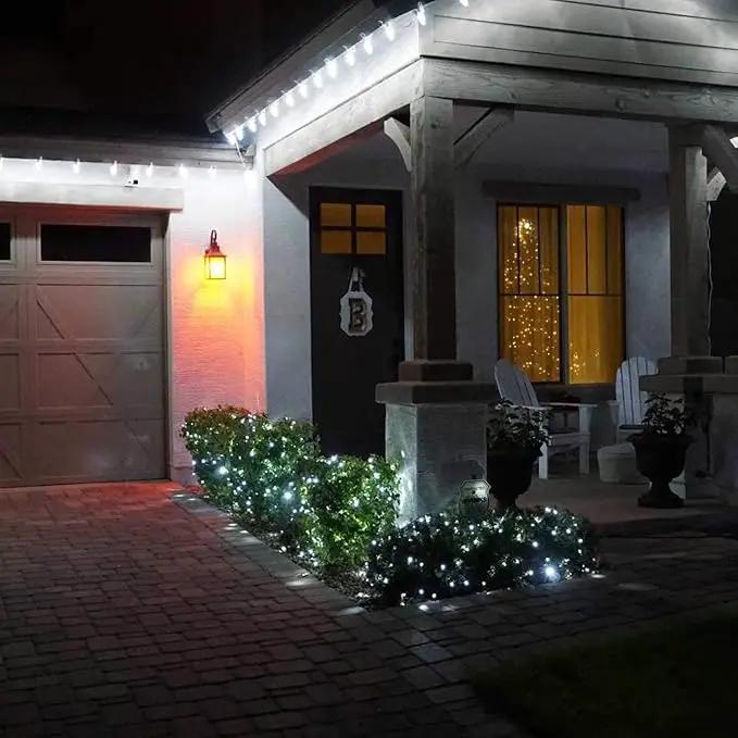 Brightown C7 Pure White LED Christmas Lights, 25Ft Vintage String Lights with 25+1 Plastic Bulbs, E12 Candelabra Base, Outdoor Retro Style Hanging Lights for Xmas Patio Fence Roofline Holiday by GreenHaven Gardens