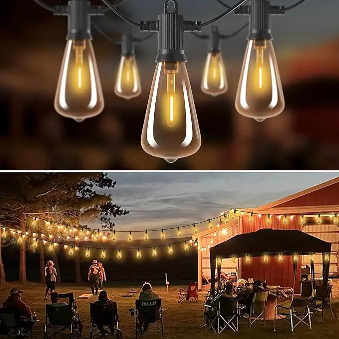 ZOTOYI Outdoor String Lights 100 FT, Waterproof IP65 LED Patio Lights with 52 ST38 Shatterproof Bulbs(2 Spare), Dimmable String Lights for Outside, Cafe, Bistro, Backyard, Garden Warm White by GreenHaven Gardens