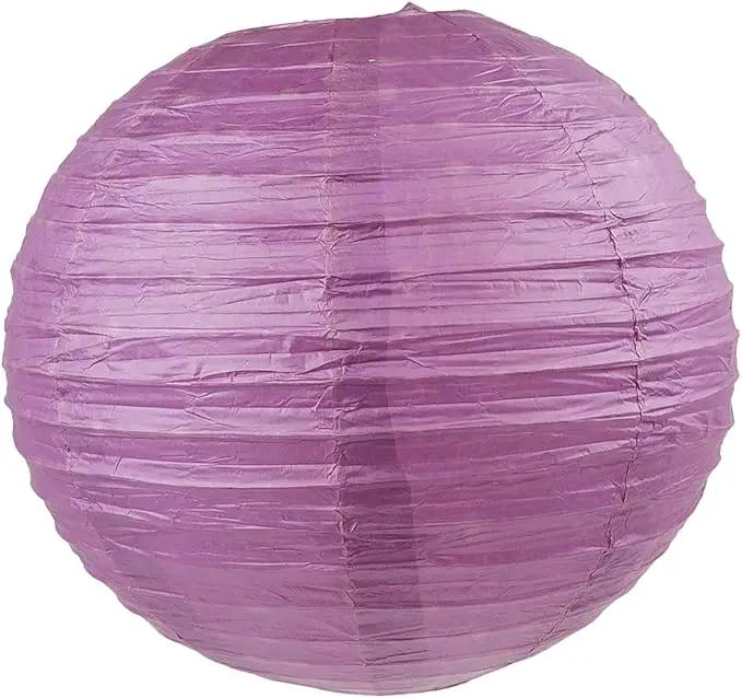 WYZworks - Round Paper Lanterns 10 Pack (Purple Plum, 14") - Hanging Paper Lanterns Lamp for Wedding, Birthday, Party and Home Decorations with 8", 10", 12", 14", 16" Option by GreenHaven Gardens