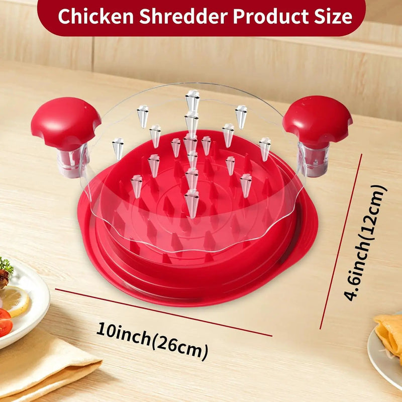 SurpOxyLoc Chicken Shredder Large Chicken Breast Shredder Tool Twist,Visible Meat Chicken Shredder,Anti-Slip Strip,BPA Free,Suitable for Pork Beef Chicken(Red) by GreenHaven Gardens