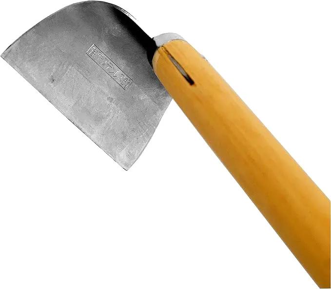 Garden Hoe Long Handle 43" Heavy Duty Japanese Stainless Steel, Made in JAPAN, Draw Hoe Weeding Tool, Stand Up Weeder Hand Tool by GreenHaven Gardens