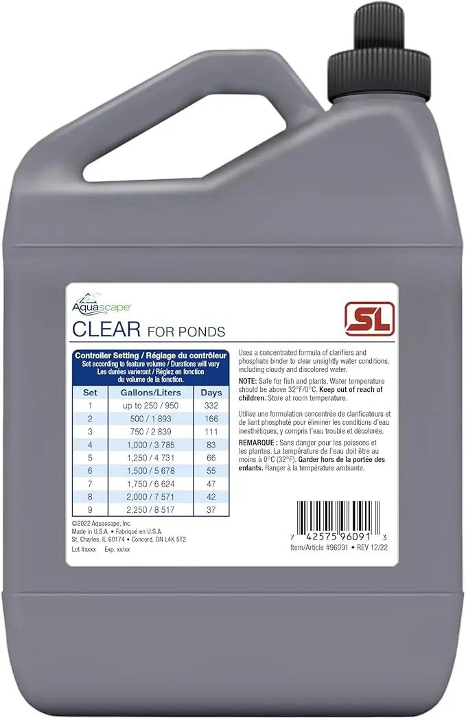 Aquascape Clear Pond Water Treatment for Dosing System SL, 96091 by GreenHaven Gardens