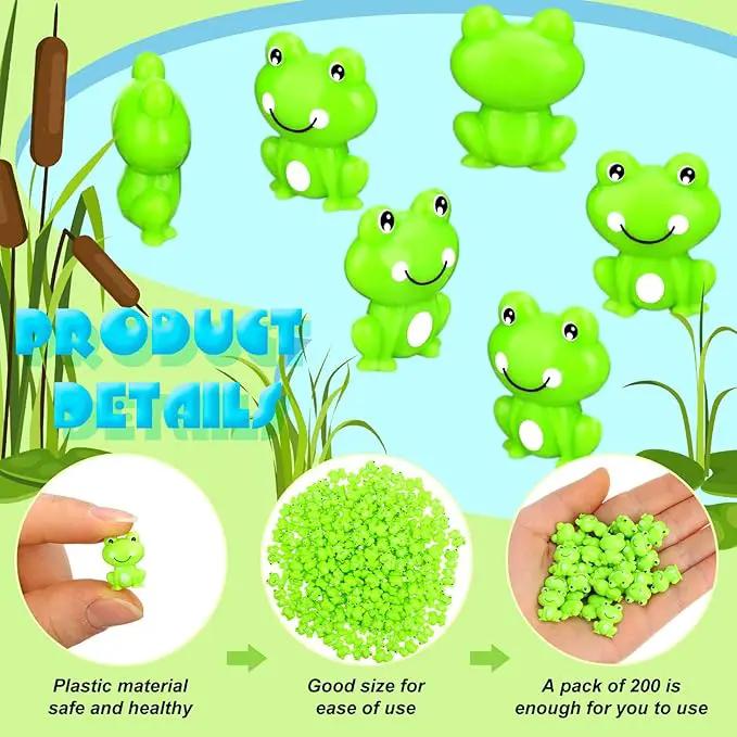 200 Pcs Mini Frog Garden Decor Green Frog Figurines Tiny Frogs Bulk Plastic Frogs Little Frogs for Fairy Moss Landscape DIY Craft Accessories Home Ornament Dollhouse (Classic Style) by GreenHaven Gardens