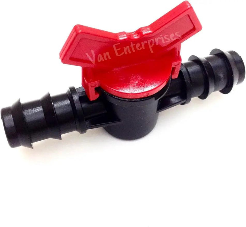 2PK of 3/8" ID PVC Ball Valves Hose Barb Connectors (3/8” ID) for Drip Irrigation Hoses and Aquariums [Various by GreenHaven Gardens
