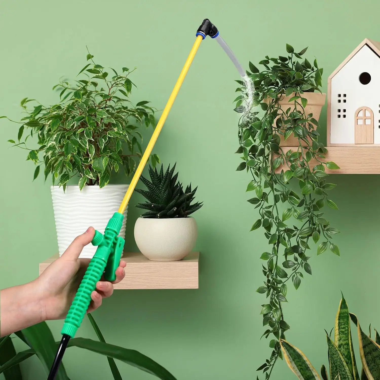 Honeydak 1. 3 Gallon 5l Watering Can Device for Watering Hanging Plant Basket Hard to Reach High Plant Waterer Sprayer Pump Pressured Sprayer for Indoor or Garden by GreenHaven Gardens