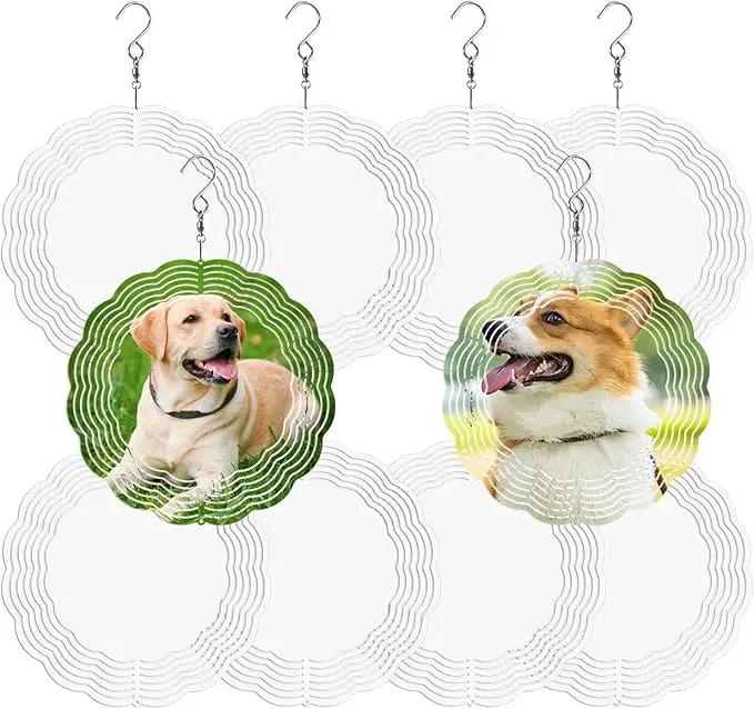 10 Pack Sublimation Wind Spinner Blanks 10 Inch,3D Wind Spinners Sublimation Blanks Products Bulk Aluminum Metal Sublimation Blank Wind Spinner for DIY Gift Indoor Outdoor Decoration by GreenHaven Gardens