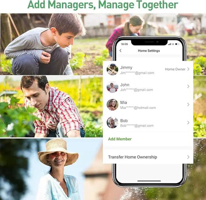 RAINPOINT WiFi Water Timer Hose Timer - Smart Garden Hose Faucet Timer with Weather Aware/3 Irrigation Plan/Automatic Rain Delay - APP Voice Control Sprinkler Valve Timer with WiFi Hub by GreenHaven Gardens