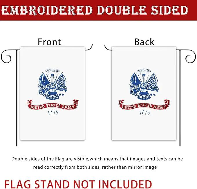 US Embroidered Army Garden Flag Double Sided 12x18 inch American Army Yard Lawn Garden Flags Banner Heavy Duty Vivid Color Waterproof by GreenHaven Gardens
