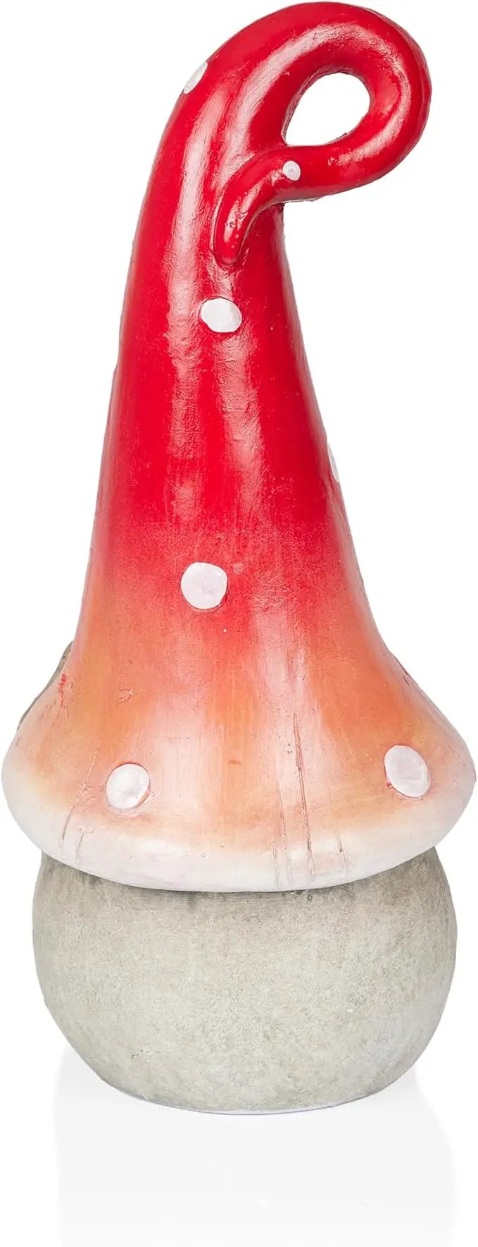 Alpine Corporation 17” Tall Outdoor Garden Gnome Yard Decoration - See No Evil Statue - Gnome with Red Polka Dot Hat – Durable, Weatherproof Decor for Patio & Deck by GreenHaven Gardens