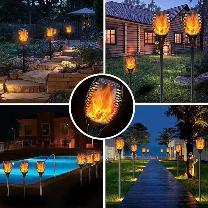 YoungPower Solar Outdoor Torch Lights Flicking Flame,Outdoor 43" Large Landscape Lighting Outdoor Path Lights Waterproof Flame for Garden Yard Patio, 4 Pack by GreenHaven Gardens