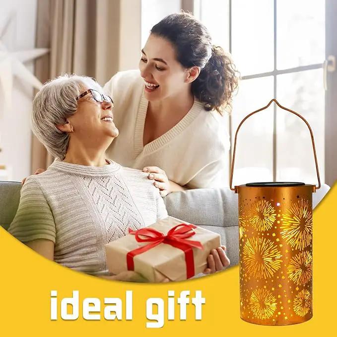 Mothers Day Gifts, 2 Pack Fireworks Solar Lanterns Outdoor Hanging Lantern Lights, Waterproof LED Garden Decorative Light for Patio Yard Pathway Lawn Front Porch Tree by GreenHaven Gardens