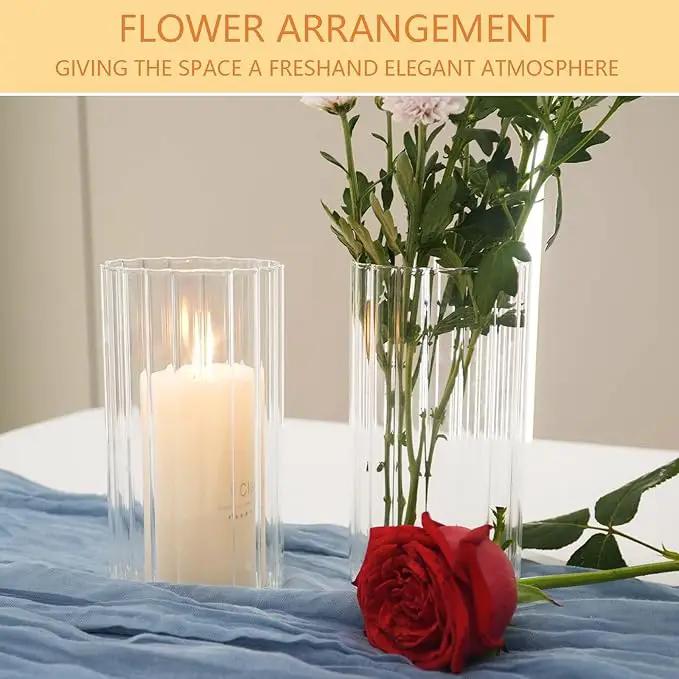 12pcs Glass Vase Cylinder Vases for Centerpieces Small Flower Glass Vases Bud Vases Home Decor Centerpiece Table Flower Vase Decorations for Office Beautification＆Holiday 6 Inch Tall by GreenHaven Gardens