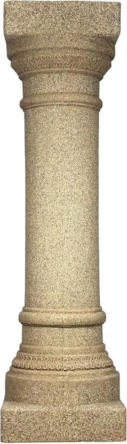 EMSCO Group 2300-1AZ Greek Column Statue – Natural Sandstone Appearance – Made of Resin – Lightweight – 32” Height by GreenHaven Gardens