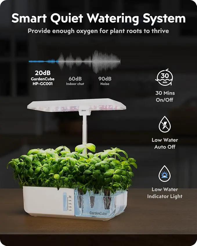 Hydroponics Growing System Garden: 12 Pods Indoor Herb Garden with Grow Light Plants Germination Kit Quiet Automatic Hydroponic Height Adjustable - Gardening Gifts for Women by GreenHaven Gardens