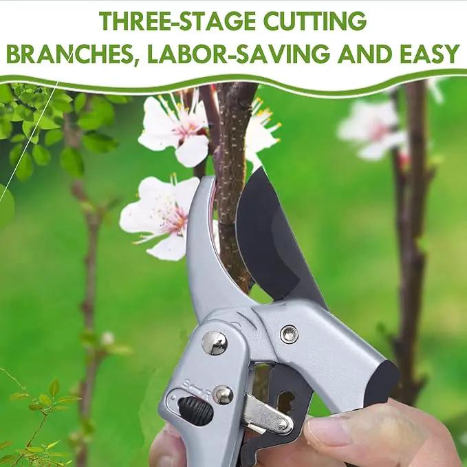 Upgraded Garden Clippers, Adjustable Germany Pruners, Work 3 Times Easier, Professional Pruning Shears, Cutting Rose, Flower, Hedge, Stem, Sharp Gardening Scissors, Arthritis Weak Hand Snips by GreenHaven Gardens