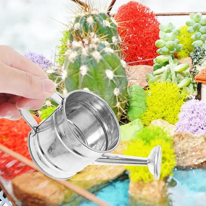 Mini Watering Can: 5pcs Kids Small Watering Can, Metal for Indoor Outdoor Plants, Children Iron for Garden Yard Home Plants Flower by GreenHaven Gardens