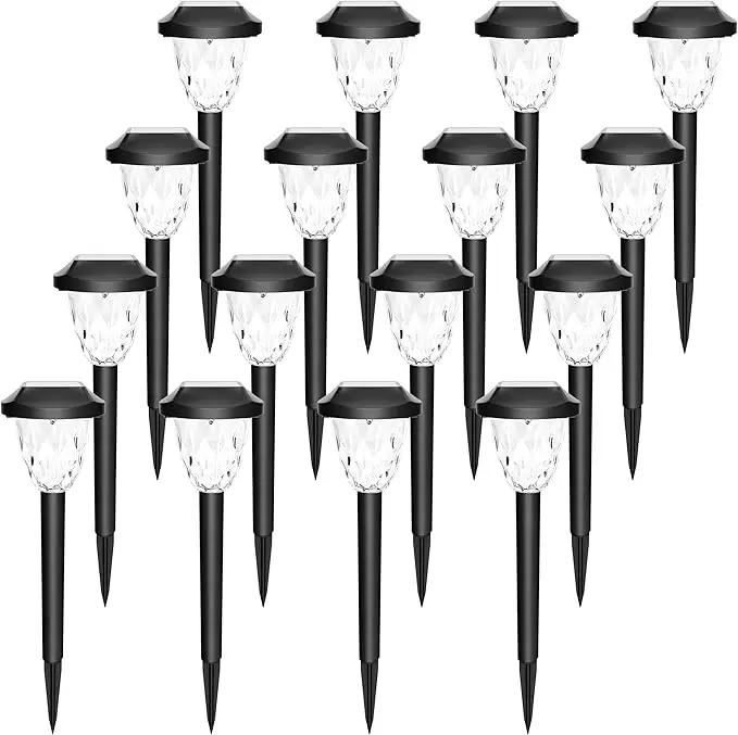 Solar Outdoor Lights Waterproof,Solar Pathway Lights Outdoor with Great Pattern, Auto On/Off Garden Decor for Outside Garden Walkway Driveway Pathway(16 Pack) by GreenHaven Gardens