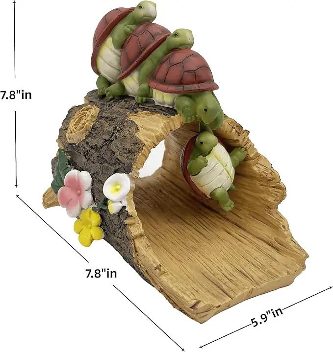 Turtle Statues Gutter Downspout Extension Statues Garden Decoration,Resin Statue Outdoor Decor,Animal Downspout Diverter,Decorative Gutter Extension,3"×4" Downspout Extender Diverter Splash Block by GreenHaven Gardens