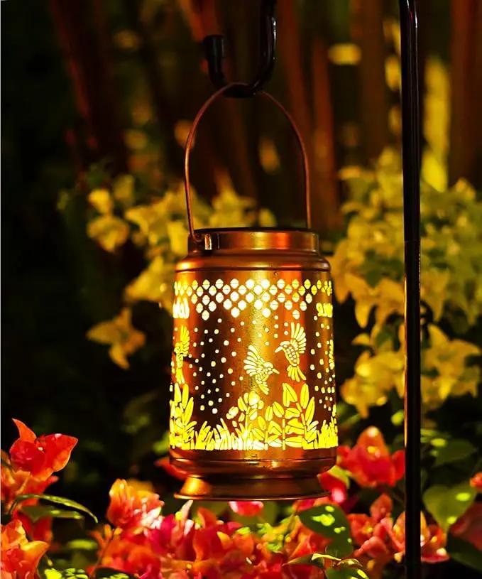 Nacome Bird Solar Lantern for Garden Decor: Waterproof Hanging Metal Decoration with LED Lights for Yard Lawn Porch Patio Landscape Pathway – Birthday Gifts for Mom Grandma Women by GreenHaven Gardens