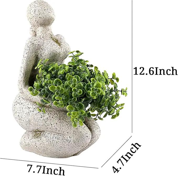 Large Planters for Outdoor Indoor Plants Head Face Planter Pot Unique Succulent Planters Flower Vase with Drainage Hole New Life by GreenHaven Gardens