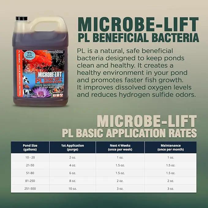 Webb's Water Gardens Microbe-Lift PL Beneficial Bacteria for Ponds and Water Features - Ideal for Wildlife and Aquatic Pets, 1.05 gallons by GreenHaven Gardens