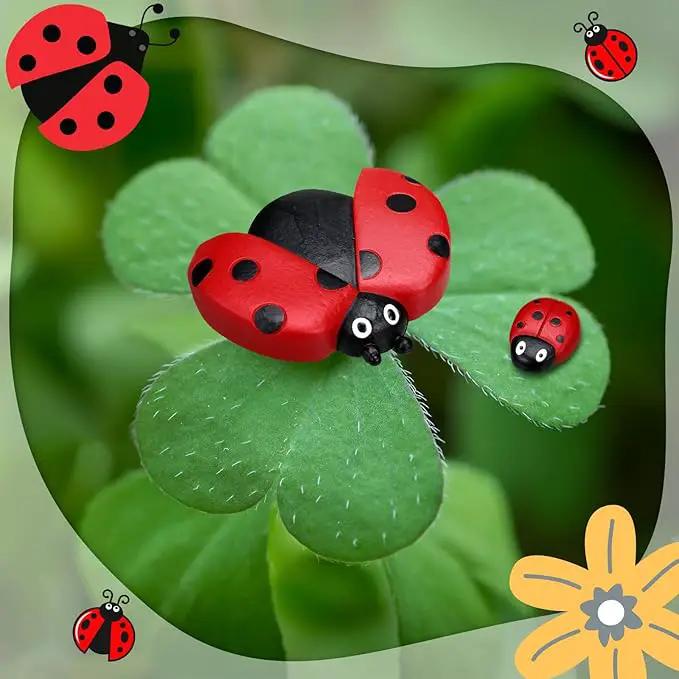 Gerrii 18 Pcs Small Resin Ladybugs Garden Decor Stones Holiday Ladybug Garden Yard Decorations Outdoor 4 Size Ladybug Mom Gifts Lady Bugs Yard Decorations by GreenHaven Gardens