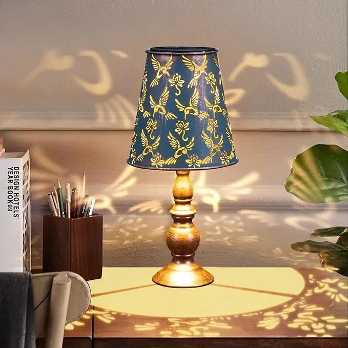 pearlstar Solar Table Lamps Bedside Lamps - Hummingbird Garden Waterproof Cordless Solar Table Lamps for Patio Garden Pathway Yard by GreenHaven Gardens