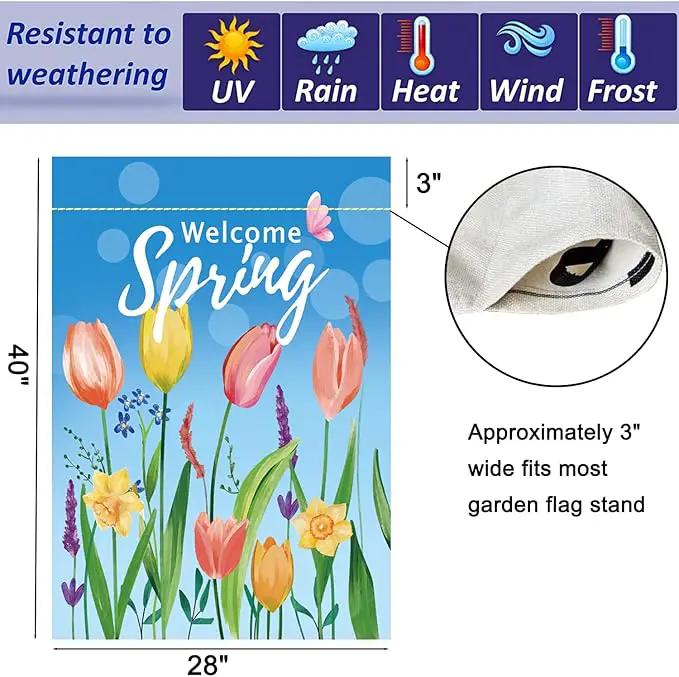 Seasonal Garden Flags Set of 12 Double Sided 28 x 40 Inch Yard Flags, Large House Flags for Outside, Fall Winter Halloween Christmas Outdoor Flags, Holiday Garden Flags for All Seasons by GreenHaven Gardens