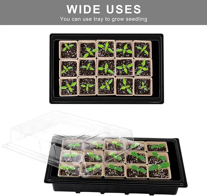 Aodaer 193 Pack Seed Starter Kit Including Seed Starter Tray Peat Pots for Seedlings with Plant Labels, Tool, Plastic Growing Trays Germination Tray Paper Seedling Cups for Indoor Outdoor Garden by GreenHaven Gardens