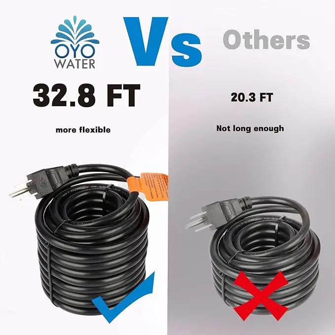 Outdoor Extra Large 11800gph-850W 32.8FT Pond Water-fall & Kio Fish Fountain-s& Garden Pump Submersible IPX8: Long 32.8FT Cord Smart-er&Quieter Duck&Yard&Patio Ponds Pumps,1 Barrier Pump Bag by GreenHaven Gardens