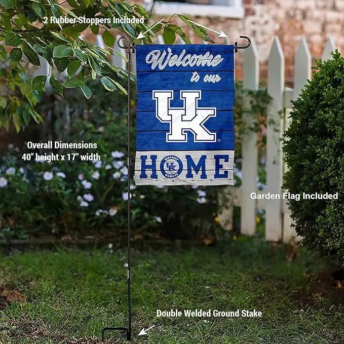 College Flags & Banners Co. Kentucky Wildcats Welcome to Our Home Garden Flag with Stand Holder by GreenHaven Gardens