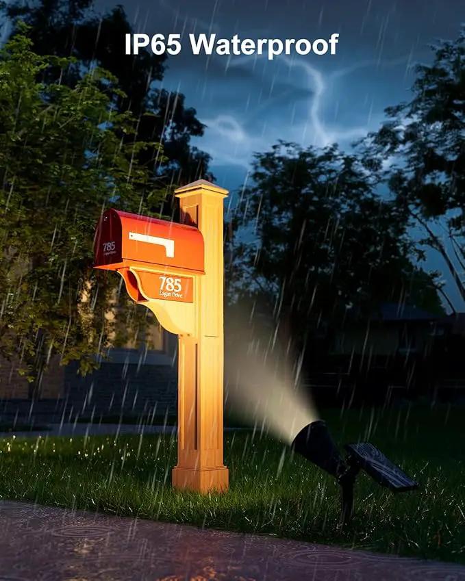 Solar Spot Lights Outdoor Waterproof for Flag, Tree, Plant, Sign, Statue, Mailbox, Bright LED Outside Landscape Flood Spotlights for Ambient Uplighting Yard, Garden, House, Backyard, Patio, Pathway by GreenHaven Gardens