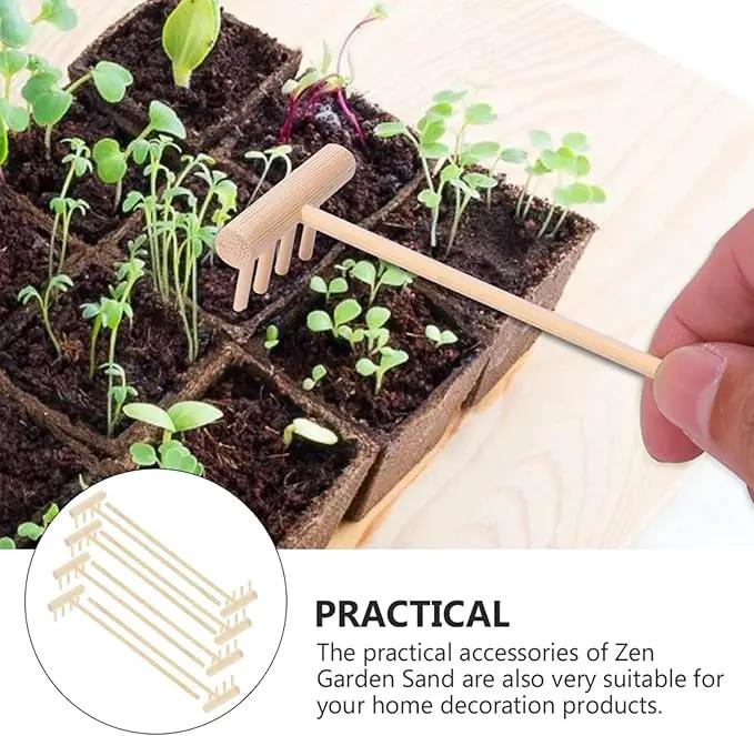 EXCEART Mini Rake Set - 80 Pcs Meditating Sand Zen Garden Accessories - Bamboo & Wood Adjustable Tools by GreenHaven Gardens